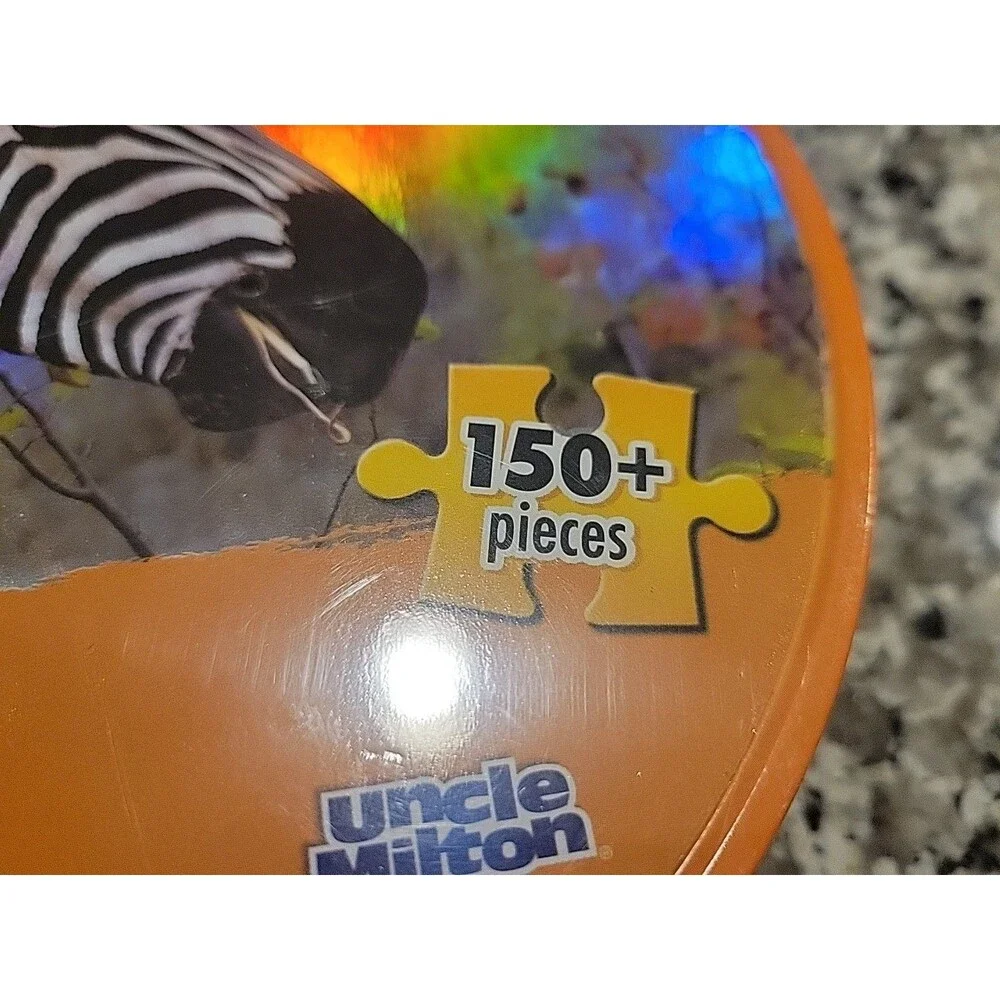 National Geographic Wild Zebra‎ Foil Puzzle with Collectible Tin